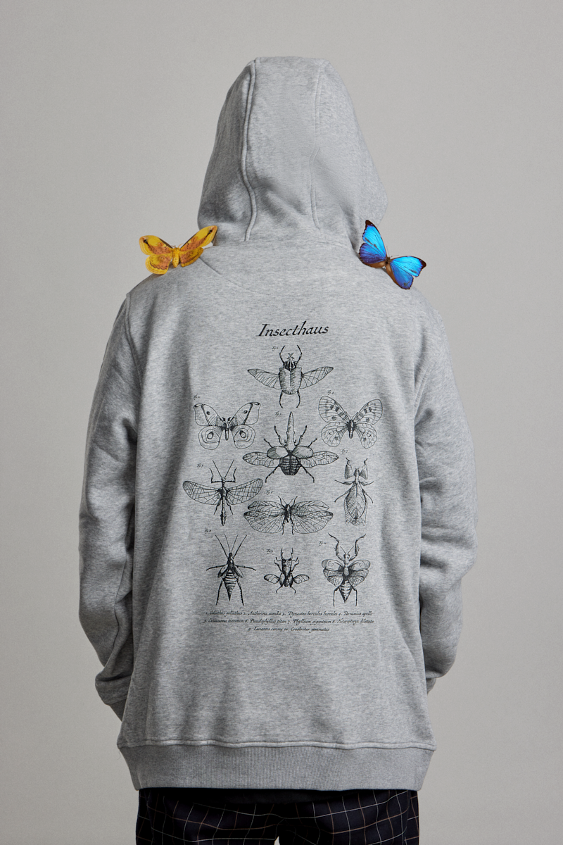 Insect Mix Hoodie grey
